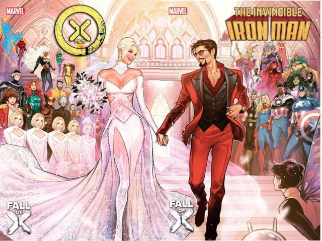 X-men #26 Invincible Ironman #10 Wedding Cover A Connecting NM PRESALE 9/27/2023