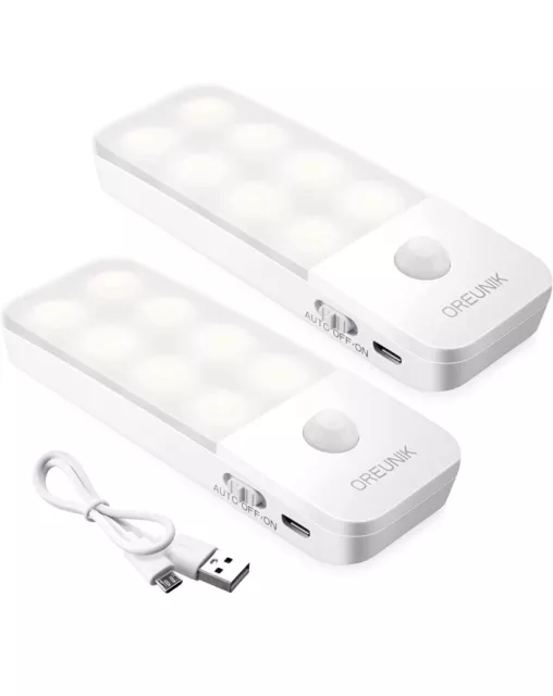 2 LUCI LED con sensore di movimento, interno ricaricabile USB A+++ EUR  24,99 - PicClick IT