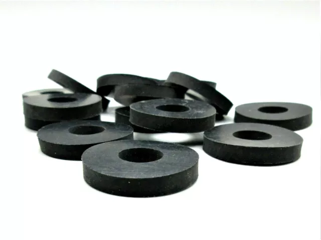 1/2" ID x 1 1/4" OD x 3/16" Thick Oil Resistant Rubber Flat Washers 1/2" Spacers