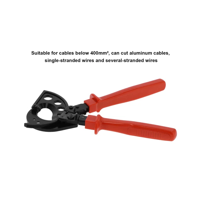 CABLES CUTTER RATCHET Gearing Type Plastic Handle Wire Cutting Tool ...