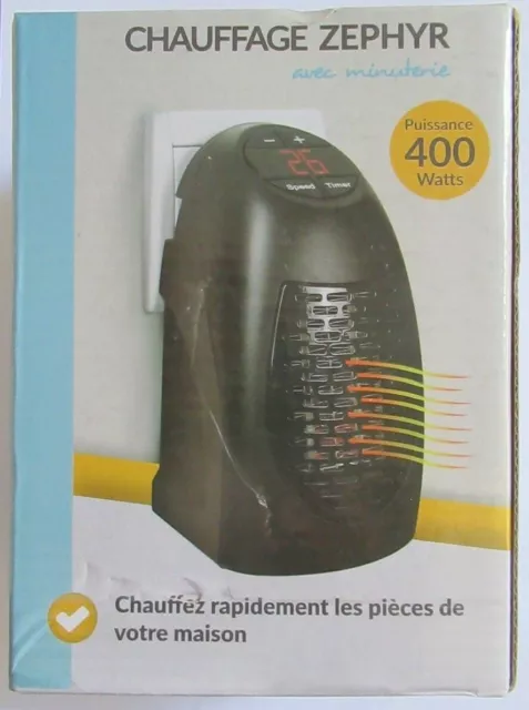 Idomya Chauffage Sur Prise Zephyr 400W Thermo-Ceramique