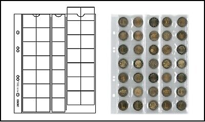 5 feuilles pièces MU35-L 35 cases 27 MM Lindner Multi Collect supplément