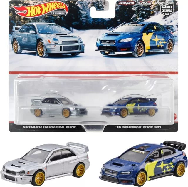 Hot Wheels Premium Car Culture paquete de 2 Subaru Impreza WRX y Subaru WRX...