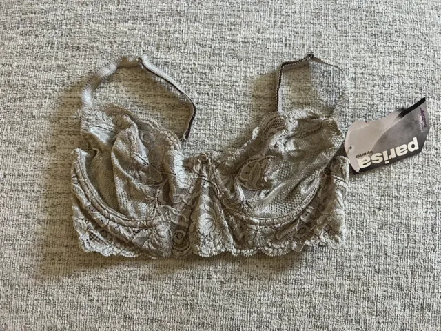 PARISA BRA PANTY SHADE FLOWER Lace COCO &TAUPE 34C-L NWT STUNNING