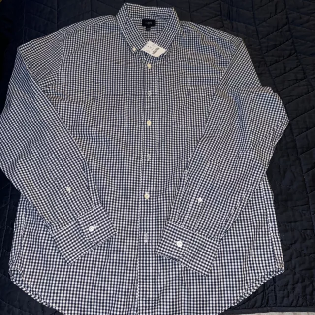 J.Crew Mens "Medium" - Slim Secret Wash cotton poplin shirt Large