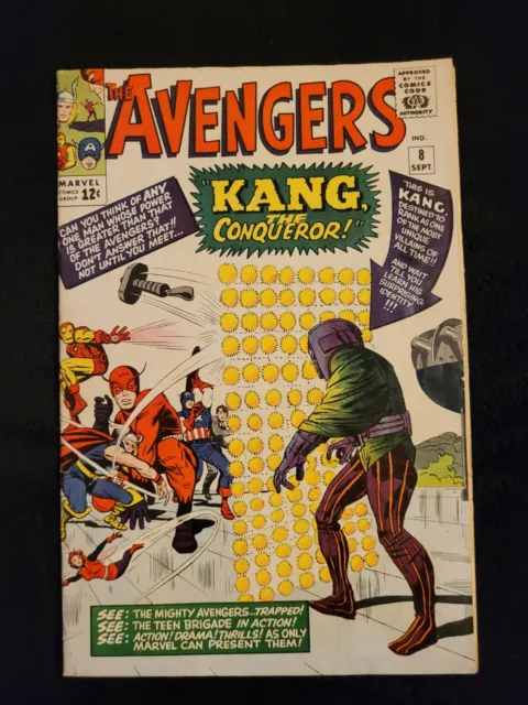 Avengers #8 1st Appearance Kang 5.5 FN- Marvel 1964