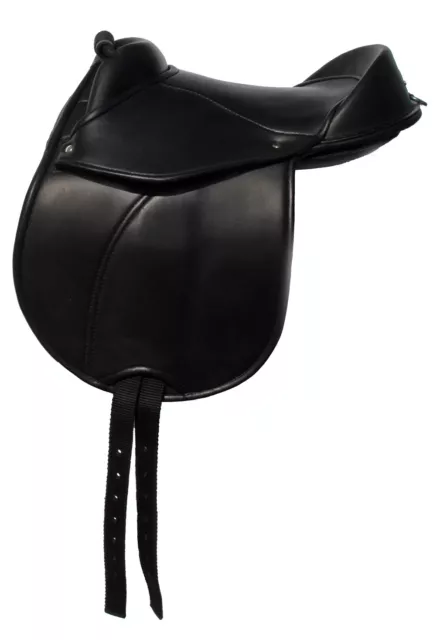 Windsor Synthetic Cub Pony Saddle, Black, 10" Seat, Pommel Handle.