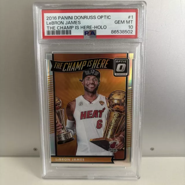 2016 Donruss Optic The Champ Is Here Holo LeBron James #1 🏆 PSA 10 GEM MINT