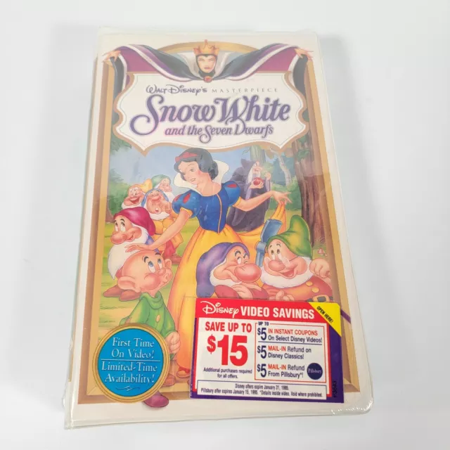 Disney  Snow White and the Seven Dwarfs (VHS 1995 MASTERPIECE Collection Sealed