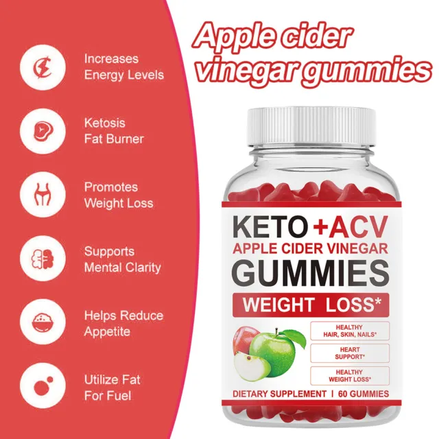 Advanced 60 Keto BHB Gummies For Weight Loss Fat Burner Improve Immunity