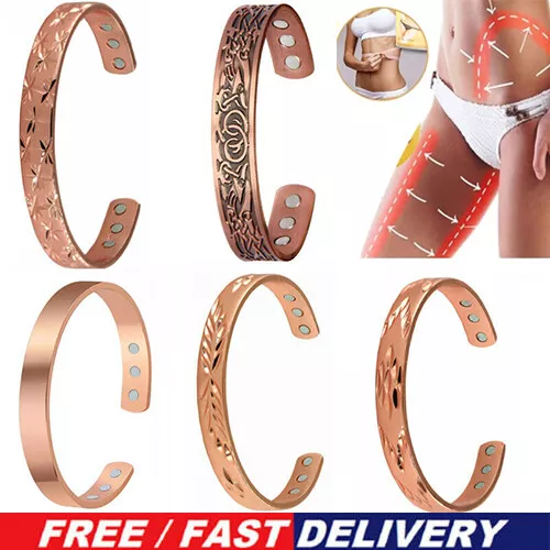 Mens Celtic Copper Bangle Magnetic Bracelet Pain Relief Arthritis Carpal Tunnel