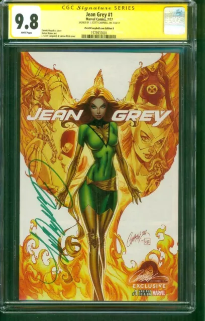Jean Grey 1 CGC 9.8 SS J Scott Campbell Variant B Dark Phoenix X Men Movie