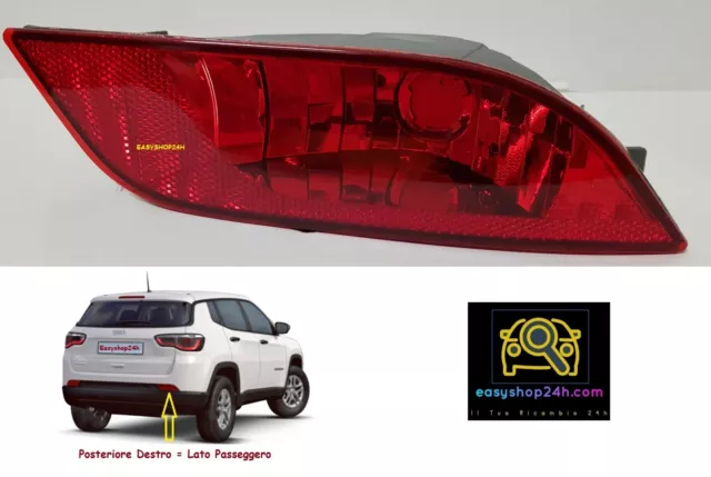 Feu Arriere Droite Pour Jeep Compass 2017 Lumiere Pare-Chocs Antibrouillard