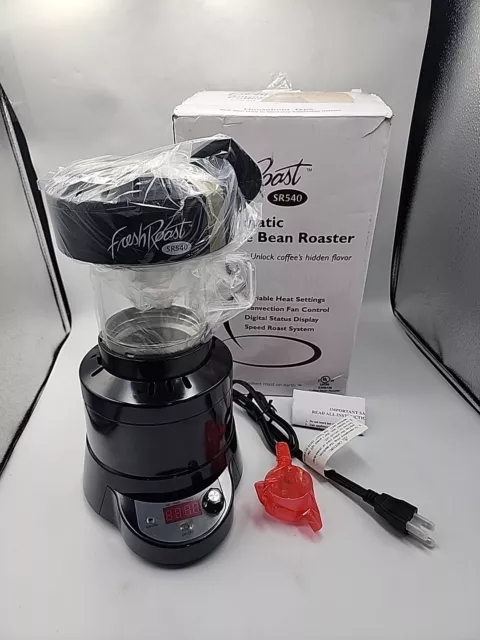 Fresh Roast SR540 Automatic Coffee Bean Roaster - Black - OPENED BOX