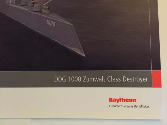 28 X 22 poster ZUMWALT CLASS DESTROYER DDG-1000 Raytheon Navy Military Defense 2