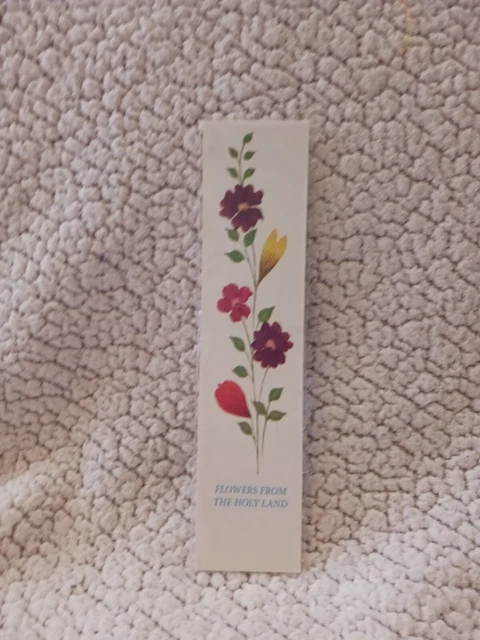 Vintage Flowers From The Holy Land Bookmark Jerusalem Israel
