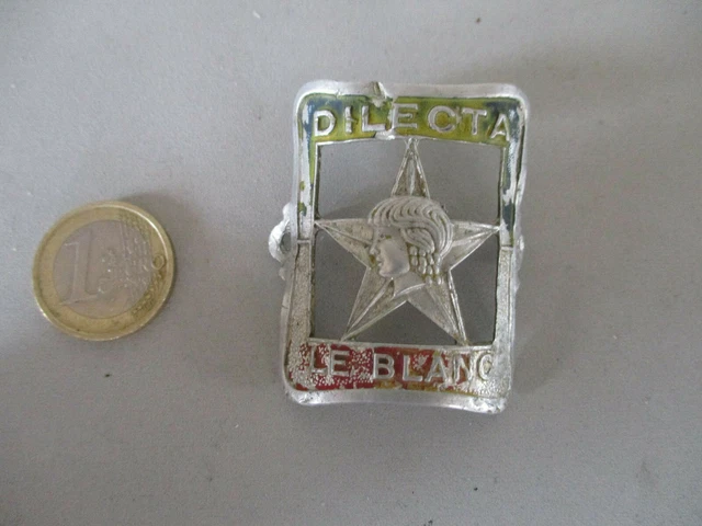 PLAQUE DE VÉLO " Dilecta Le Blanc " - En Laiton Découpé Émaillé EUR 25