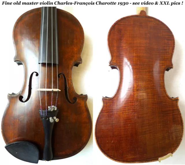 FINE OLD FRENCH MASTER VIOLIN CHAROTTE 1930 video ANTIQUE バイオリン скрипка 小提琴 540