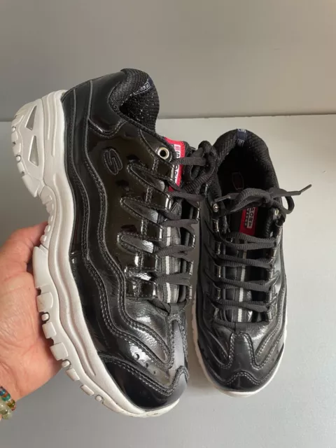 SKECHERS SPORT ENERGY Thriller Knight black shiny sneakers uk 6 eur 39 28.00 PicClick UK