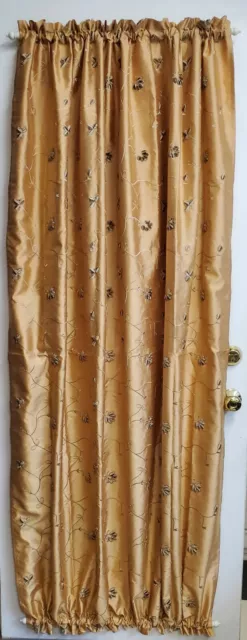 French Door curtain copper embroidered 54" wide 72" length sash Free shipping