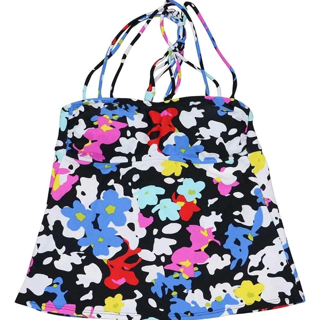 Hula Honey Juniors Tie Back Tankini Top Morning Size Large