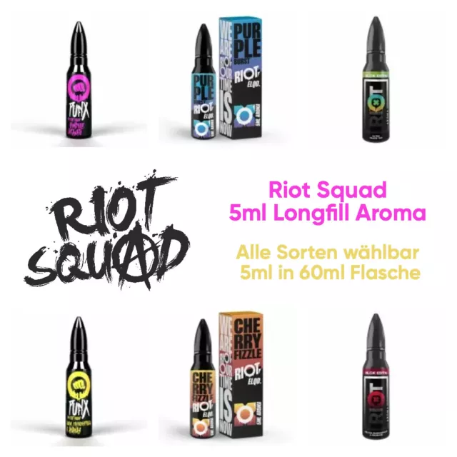 Riot Squad Longfill 5ml/15ml Aroma in 60ml Flasche zum Mischen von eLiquid