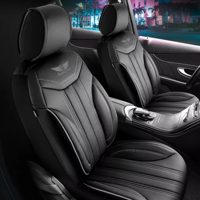 Sitzbezüge passend für VW Fox (Schwarz/Black) - RoyalClass