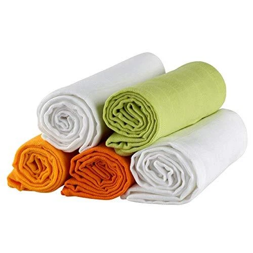 Pannolini, bavaglini per sputi, asciugamani multiuso, 5 pezzi 70 x 70 cm, con bo