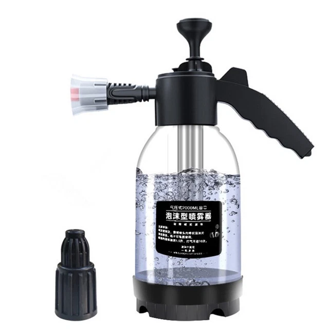 Schiuma pompa a mano con 2 ugelli bottiglia spray lavaggio auto a mano-H7