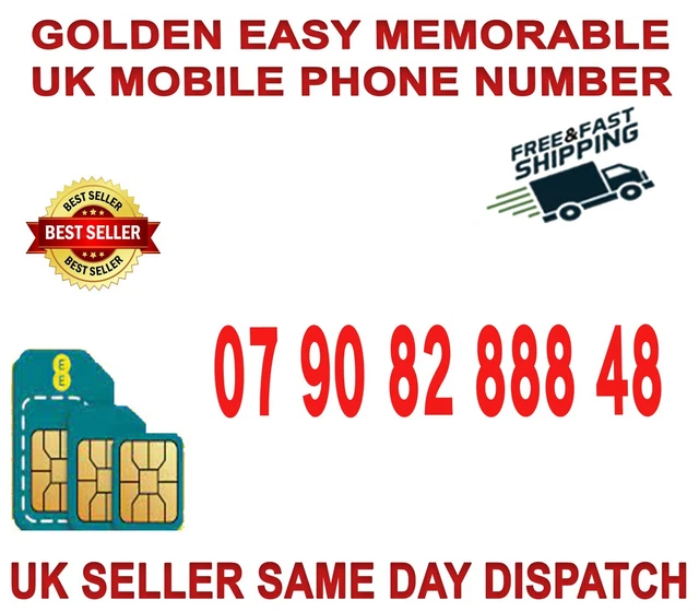 Golden Easy Memorable Uk Vip Mobile Phone Number/Platinum Sim ( Ee Network) B 65