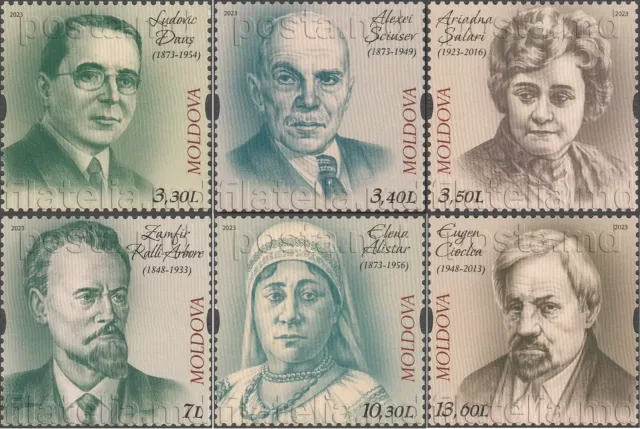 Moldova 2023 Set of 6 stamps Personalities. Aniversaries. MNH