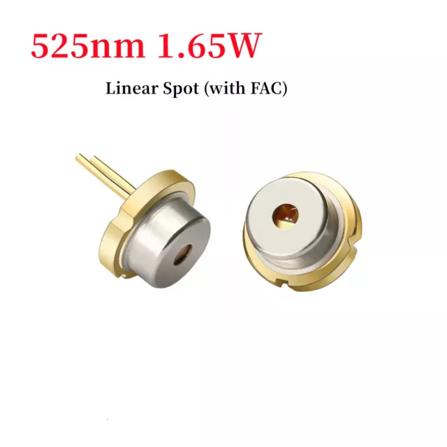 lasertree 525nm 1.65W High Power Green Laser Diode Linear Spot (with FAC)