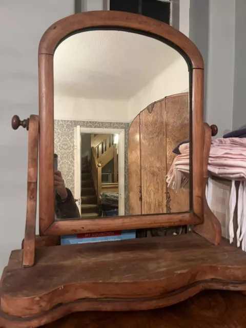 Vintage Solid - Pine Country Freestanding Tilting Dressing Table Mirror - Rustic