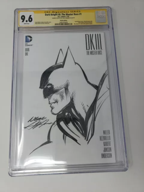 Batman  1  Cgc 9.6 Ss Signed Sketch Neal Adams Mint Dark Knight Bruce Wayne