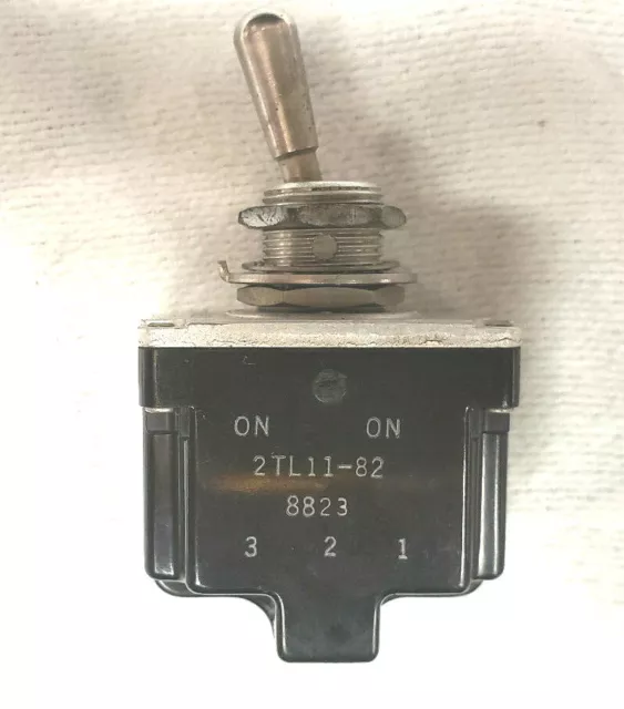 Aircraft Toggle Switch 2TL11-82, On-(On),Maint/Mom DPDT, TL Series, Panel Mount