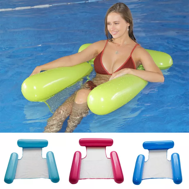 Water Hammock Lounger Inflatable Pool Floating Bed Rafts Swimming Chair Toys UK