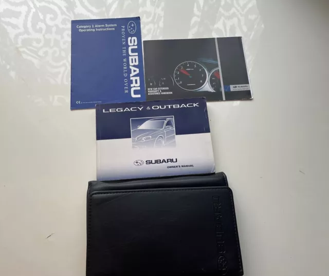 subaru legacy/outback owners user manual/handbook with original wallet