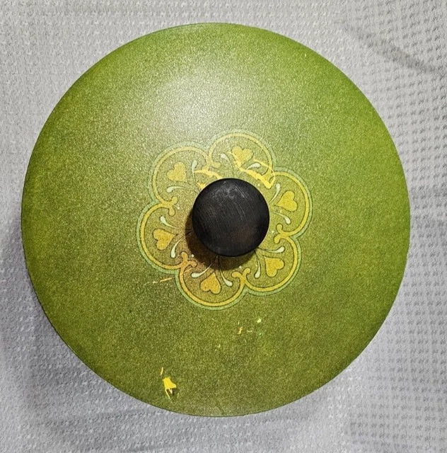 RARE BLUE VINTAGE Ballonoff Kitchen Maid Tin Cake Box Round Dome Holder