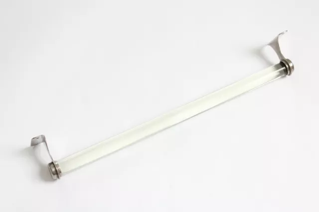 antique glass towel bar rod holder | nickel vtg deco victorian kitchen bathroom