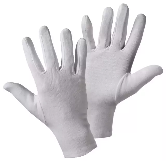 1 Par Guantes de Algodón Guantes Tricota Blanco Camiseta Algodón 1001 Guantes