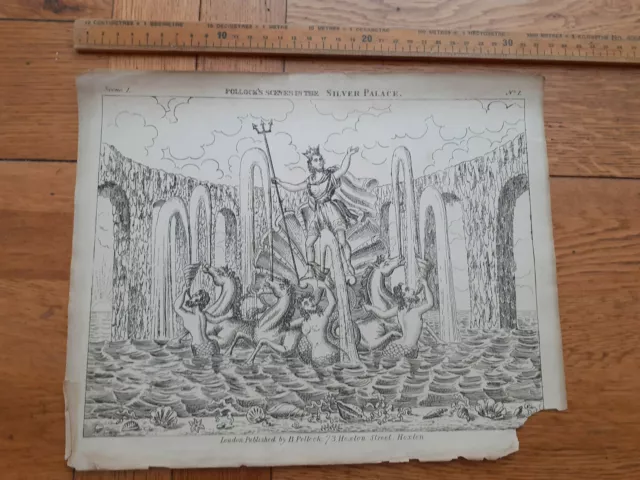 Redington Pollock's toy theatre large sheet scene Silver Palace