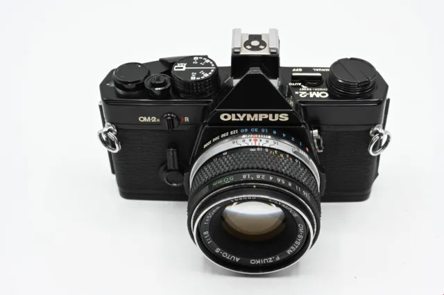 Olympus OM-2 OM-2n in Chrome or Black w/ optional 50mm f/1.8 student camera kit