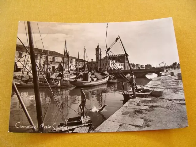 (FG.A61) CESENATICO - PORTO CANALE animata bambini, ALBERGO LEONARDO (vg 1954)