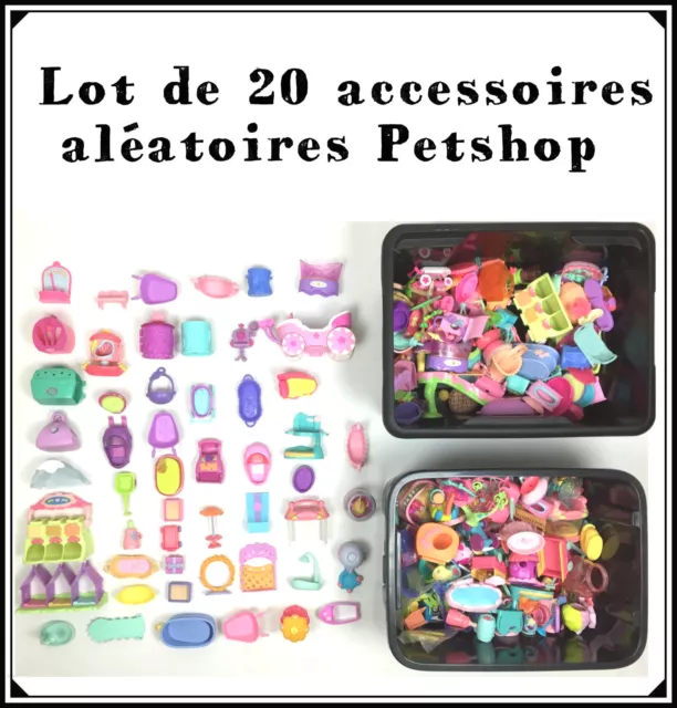 Littlest Petshop Lot 20 Gros Accessoires Aléatoire : Maison, Voiture... Pet Shop