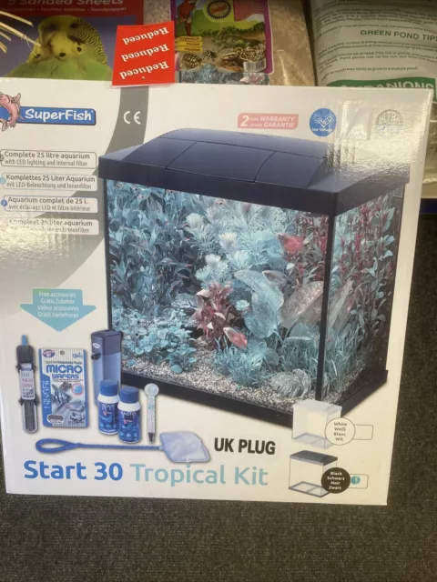 Superfish Start 30 Complete Tropical Aquarium Fish Tank Set 25L Black