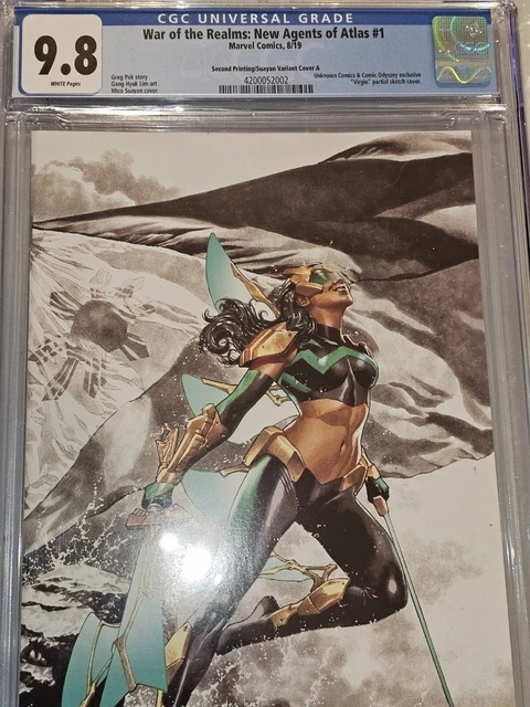War of the Realms New Agents of Atlas #1 2nd Print CGC 9.8 Suayan B Sketch 2