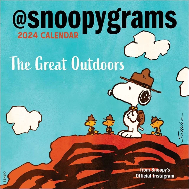 SNOOPYGRAMS SNOOPY 2024 MINI WALL CALENDAR 7x7 BRAND NEW 881078