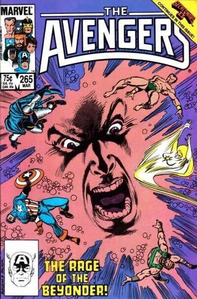AVENGERS #265 F, John Buscema art, Direct Marvel Comics 1986 Stock Image