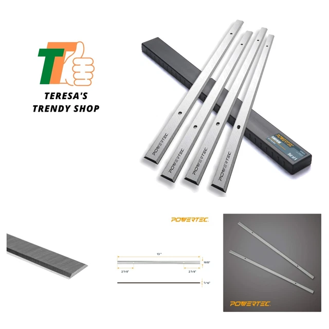 3-Pack Planer Blades For Ridgid R4330 & R4331 Planers - 13 Inch, Speed Steel