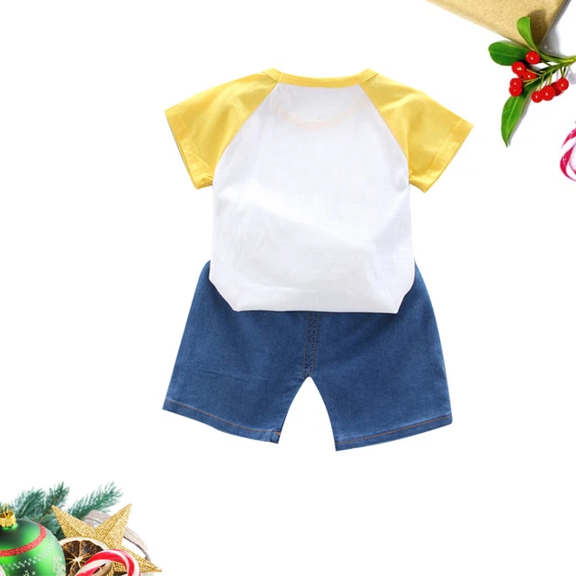 1 set di abiti estivi alla moda bambini abiti da esterno abiti bambini t-shirt e
